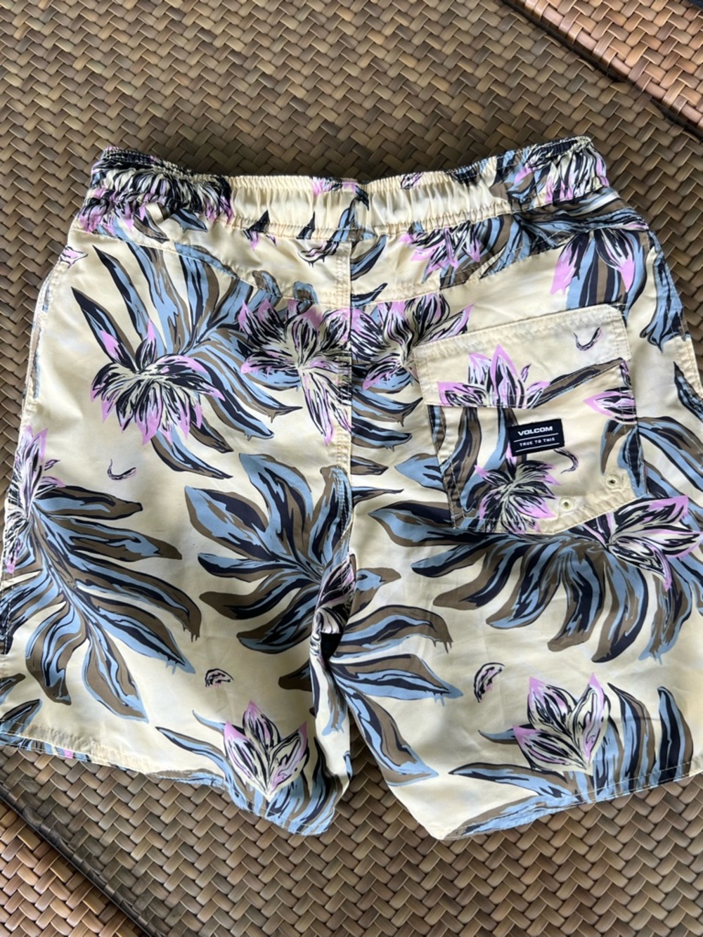 Volcom Kid’s Yellow Floral Hybrid Shorts